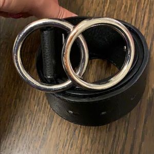 Garage Double Circle Belt - Silver